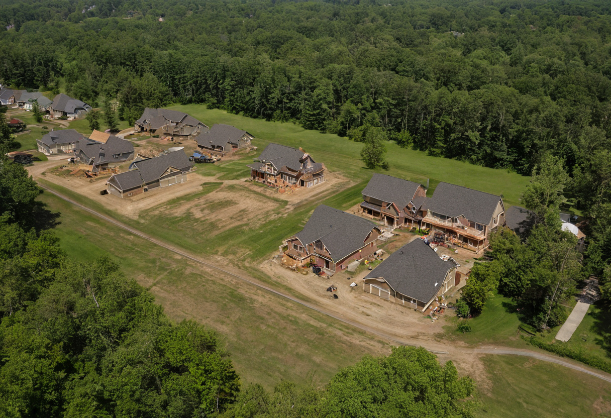 How do zoning overlays and fire-separation distances restrict residential architecture